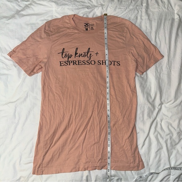 CC Apparel | Tops Knots & Espresso Shots Dusty Rose Pink Short Sleeved Tee Shirt - Picture 9 of 10